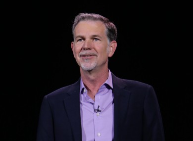 Netflix CEO Reed Hastings announcing the service's expansion to another 130 countries at CES.