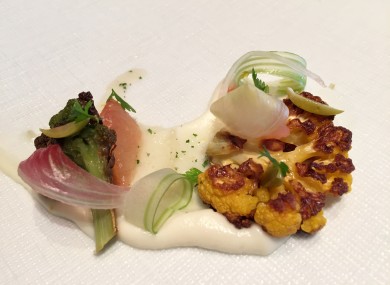 A baked cauliflower dish served at the restaurant Per Se.