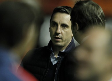 Under pressure: Valencia coach Gary Neville.