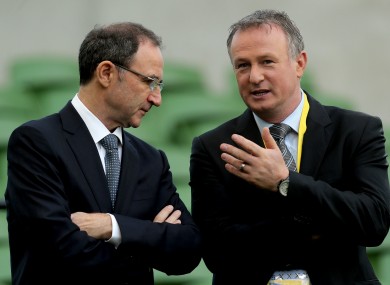 Martin O'Neill and his namesake Michael.