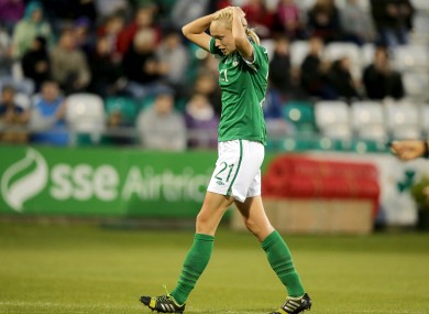 Stephanie Roche featured as Ireland were beaten 3-0 by Spain (file photo).