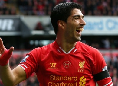 Luis Suarez during his time with Liverpool.
