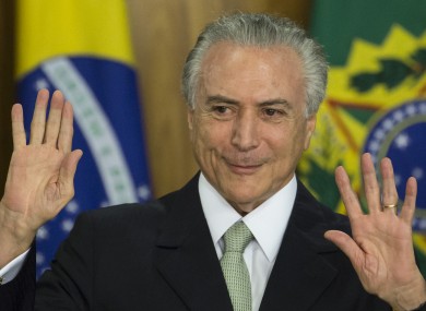 Brazil's acting President Michel Temer is facing opposition already.