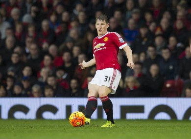 Manchester United midfielder Bastian Schweinsteiger.