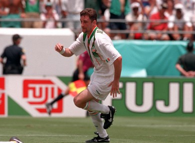Alridge during the 1994 World Cup game with Mexico.