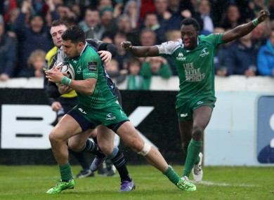 O’Halloran goes over for the match-winning try.