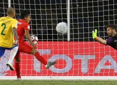 Brazil were beaten by Peru last night.
