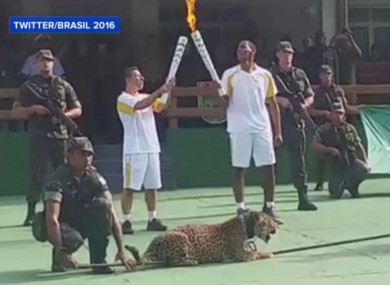 The torch ceremony.