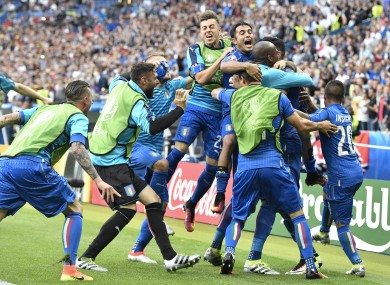 There were joyous scenes as Pelle wrapped up the Italian victory.