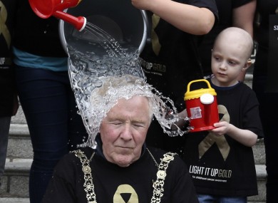 Former Lord Mayor of Dublin Christy Burke doing the challenge in 2014