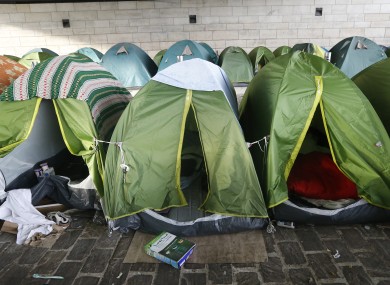 A similar camp in Paris dismantled last year.