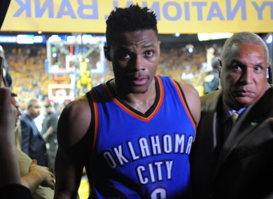 Oklahoma City Thunder guard Russell Westbrook