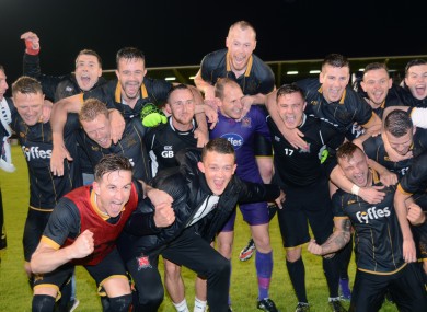 The Dundalk players after their victory over BATE Borisov.