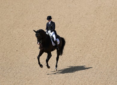 Ireland's Judy Reynolds in action on Vancouver K during the Dressage Individual Grand Prix Freestyle at the Olympic Equestrian Centre.