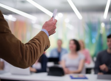 Teacher in a classroom