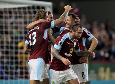 Heads up: Ireland international Hendrick celebrates his first goal.