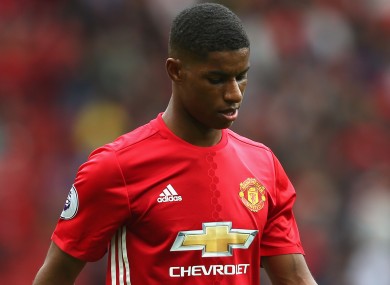 Rashford has scored three goals so far this season for United.