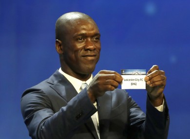 Clarence Seedorf picks out Leicester in the group stage draw.