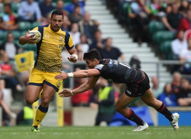 Ben Te'o in action for Worcester Warriors.