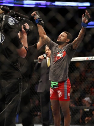 Michael Johnson (file) made light work of last night's fight.