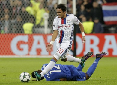 Rafael in action against Juventus tonight.