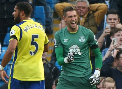Maarten Stekelenburg celebrates a penalty save.