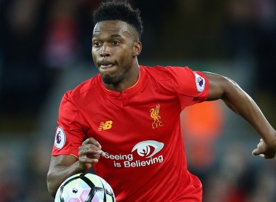 Liverpool forward Daniel Sturridge.