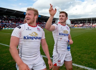 Olding and Jackson in the Ulster colours.