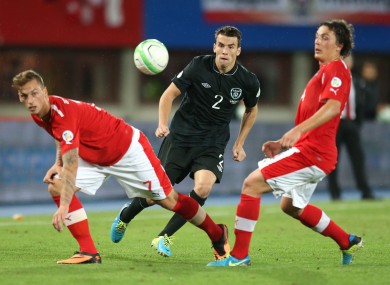 Coleman with Marko Arnautovic and Julian Baumgartlinger three years ago.