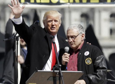 Donald Trump and Carl Paladino at a gun rights rally in Albany, New York in 2014.