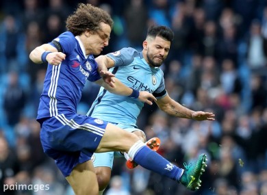 Sergio Aguero's challenge sparked a furore at the end of City's clash against Chelsea.
