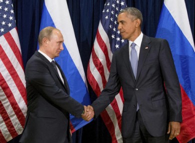 Russian President Vladimir Putin and US President Barack Obama