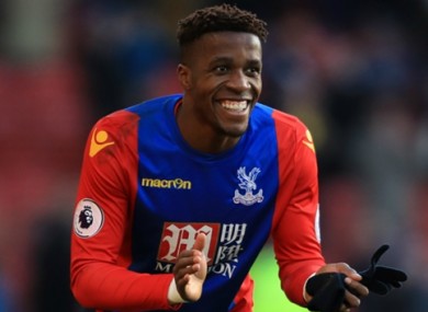 Wilfried Zaha has impressed in the Premier League with Crystal Palace this season.