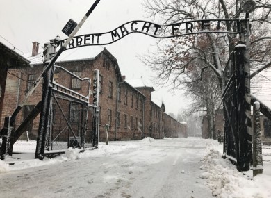 The gates to Auschwitz.
