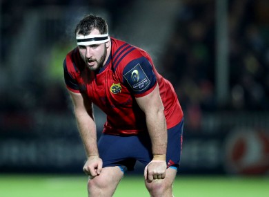 Munster's James Cronin is set for an extended absence through injury.