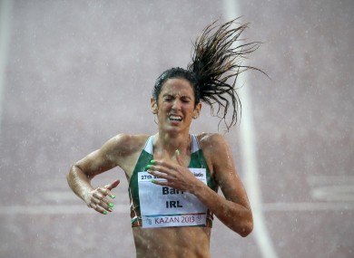 Barr in action at the World University Games, Kazan 2013.
