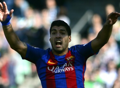 Luis Suarez felt Barcelona were hard done by today.