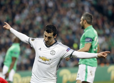 Mkhitaryan scored but came off early.