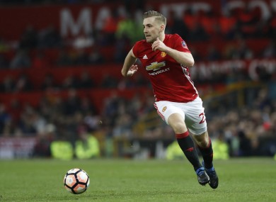 Manchester United's Luke Shaw during the Emirates FA Cup, Fourth Round match at Old Trafford.
