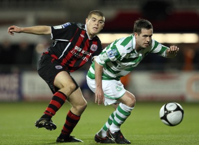 Stephen Bradley against Conor Powell of Bohemians back in 2009.