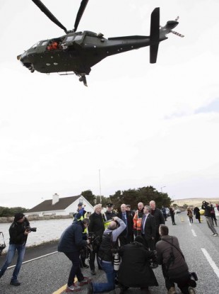 Emergency service activity at Blacksod bay.
