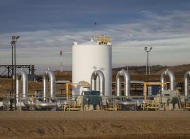TransCanada's Keystone pipeline facilities are seen in Hardisty, Alberta.