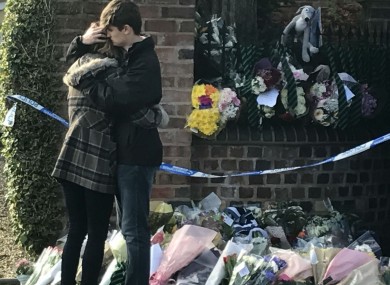 Flowers at the scene of the tragedy
