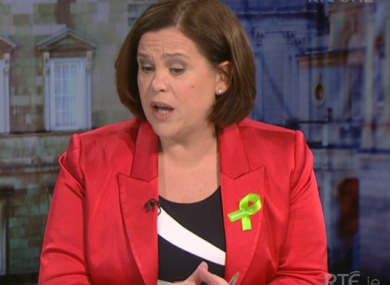 Sinn Féin's deputy leader Mary Lou McDonald.