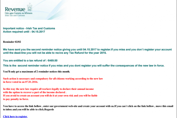 Mms Now Trying To Scam Irish >> Revenue Warns Of New Scam That Claims Taxpayers Are Due A Tax Refund Mms Now Trying To Scam Irish >> Revenue Warns Of New Scam That Claims Taxpayers Are Due A Tax Refund