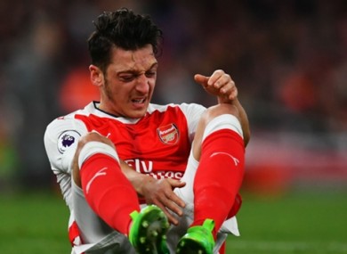Arsenal's Mesut Ozil was not happy at being required to undergo a drugs test after Sunday's defeat to Tottenham.