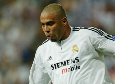 Brazil international Ronaldo in action for Real Madrid.
