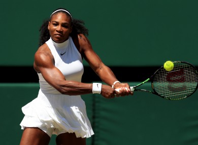 Serena Williams in action at Wimbledon.