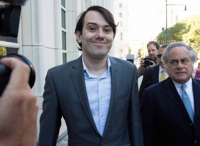 Martin Shkreli arriving at Federal Court in Brooklyn with his lawyer Benjamin Brafman.
