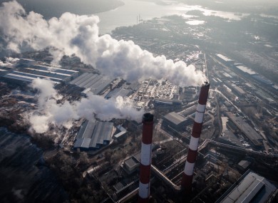 Industrial zone of Kiev, Ukraine.